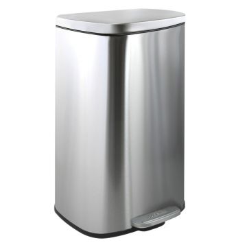 Coș de gunoi argintiu mat cu pedală din oțel 50 l Akira – Spirella Coș de gunoi argintiu mat cu pedală din oțel 50 l Akira – Spirella