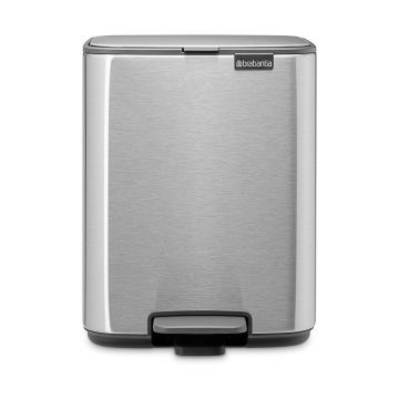 Coș de gunoi argintiu mat cu pedală din oțel 7 l Bo – Brabantia