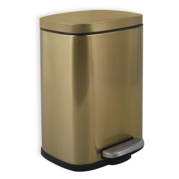 Coș de gunoi auriu mat cu pedală din oțel 5 l Akira – Spirella Coș de gunoi auriu mat cu pedală din oțel 5 l Akira – Spirella