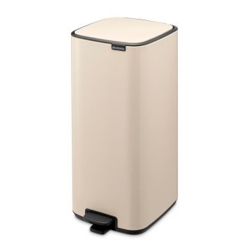 Coș de gunoi bej cu pedală din oțel 30 l Bo – Brabantia