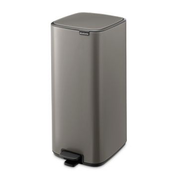 Coș de gunoi gri cu pedală din oțel 30 l Bo – Brabantia