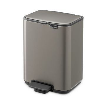 Coș de gunoi gri cu pedală din oțel 4 l Bo – Brabantia