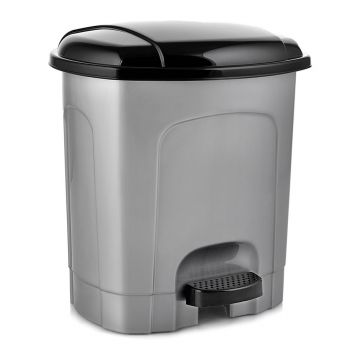 Coș de gunoi gri cu pedală din plastic 3 l – Orion Coș de gunoi gri cu pedală din plastic 3 l – Orion