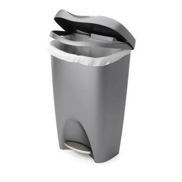 Coș de gunoi gri cu pedală din plastic 50 l Brim – Umbra Coș de gunoi gri cu pedală din plastic 50 l Brim – Umbra