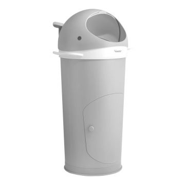 Coș de gunoi gri deschis pentru scutece din plastic 25 l Whale – Kindsgut Coș de gunoi gri deschis pentru scutece din plastic 25 l Whale – Kindsgut