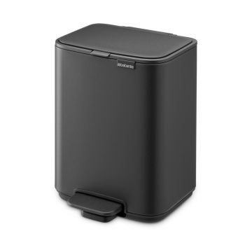 Coș de gunoi gri închis cu pedală din oțel 4 l Bo – Brabantia