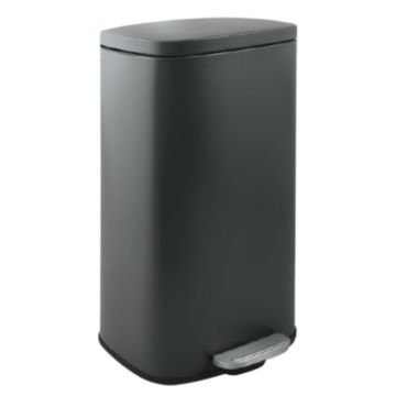 Coș de gunoi gri închis cu pedală din oțel 50 l Akira – Spirella Coș de gunoi gri închis cu pedală din oțel 50 l Akira – Spirella