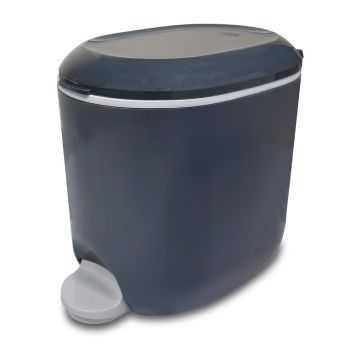Coș de gunoi gri închis cu pedală din plastic 3,5 l – Addis Coș de gunoi gri închis cu pedală din plastic 3,5 l – Addis
