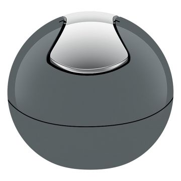 Coș de gunoi gri închis din plastic 1 l Bowl – Spirella Coș de gunoi gri închis din plastic 1 l Bowl – Spirella