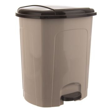 Coș de gunoi maro cu pedală din plastic 30 l – Orion Coș de gunoi maro cu pedală din plastic 30 l – Orion