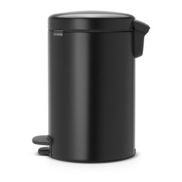 Coș de gunoi negru mat cu pedală din oțel 12 l NewIcon – Brabantia Coș de gunoi negru mat cu pedală din oțel 12 l NewIcon – Brabantia