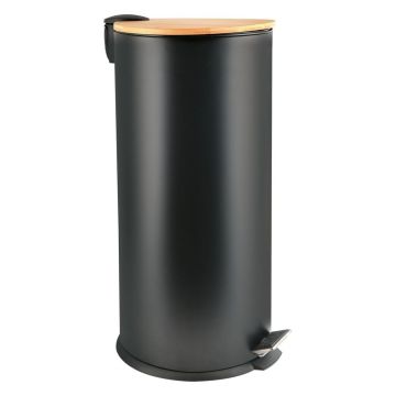 Coș de gunoi negru mat cu pedală din oțel 30 l Adonis – Spirella Coș de gunoi negru mat cu pedală din oțel 30 l Adonis – Spirella