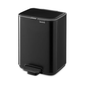 Coș de gunoi negru mat cu pedală din oțel 4 l Bo – Brabantia