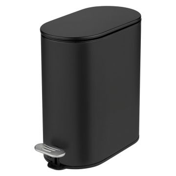 Coș de gunoi negru mat cu pedală din oțel 5 l Collungo – Wenko Coș de gunoi negru mat cu pedală din oțel 5 l Collungo – Wenko