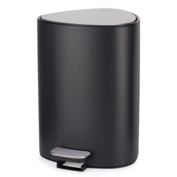 Coș de gunoi negru mat cu pedală din oțel 5 l EasyStore Luxe – Joseph Joseph Coș de gunoi negru mat cu pedală din oțel 5 l EasyStore Luxe – Joseph Joseph