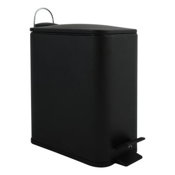 Coș de gunoi negru mat cu pedală din oțel 5 l Erik – Spirella Coș de gunoi negru mat cu pedală din oțel 5 l Erik – Spirella