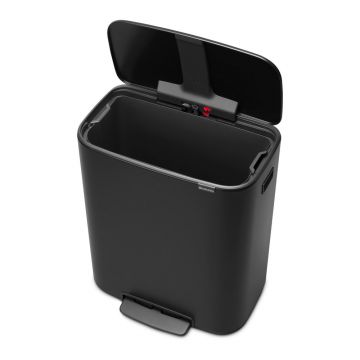 Coș de gunoi negru mat cu pedală din oțel 60 l Bo – Brabantia Coș de gunoi negru mat cu pedală din oțel 60 l Bo – Brabantia