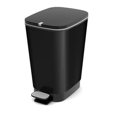 Coș de gunoi negru mat cu pedală din plastic 25 l Chic Bin – KIS Coș de gunoi negru mat cu pedală din plastic 25 l Chic Bin – KIS
