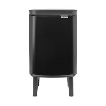 Coș de gunoi negru mat din oțel 4 l Bo Hi – Brabantia Coș de gunoi negru mat din oțel 4 l Bo Hi – Brabantia