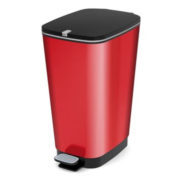 Coș de gunoi roșu cu pedală din plastic 45 l Chic Bin – KIS Coș de gunoi roșu cu pedală din plastic 45 l Chic Bin – KIS