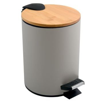 Coș de gunoi taupe cu pedală din oțel 3 l Adonis – Spirella Coș de gunoi taupe cu pedală din oțel 3 l Adonis – Spirella