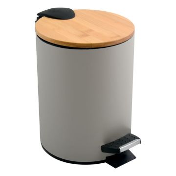 Coș de gunoi taupe cu pedală din oțel 5 l Adonis – Spirella Coș de gunoi taupe cu pedală din oțel 5 l Adonis – Spirella