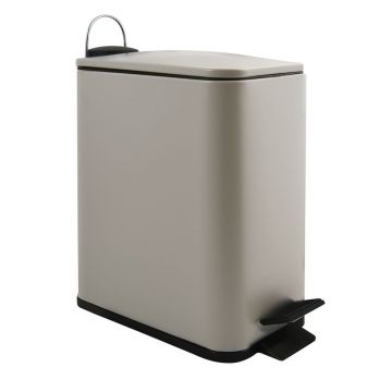 Coș de gunoi taupe cu pedală din oțel 5 l Erik – Spirella Coș de gunoi taupe cu pedală din oțel 5 l Erik – Spirella