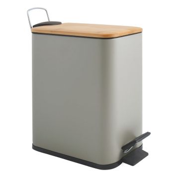 Coș de gunoi taupe cu pedală din oțel 5 l Erik – Spirella Coș de gunoi taupe cu pedală din oțel 5 l Erik – Spirella