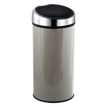 Coș de gunoi taupe cu senzori de atingere din oțel 30 l – MSV