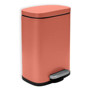 Coș de gunoi teracotă cu pedală din oțel 5 l Akira – Spirella