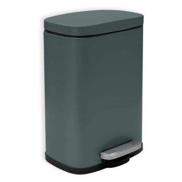Coș de gunoi verde închis cu pedală din oțel 5 l Akira – Spirella Coș de gunoi verde închis cu pedală din oțel 5 l Akira – Spirella