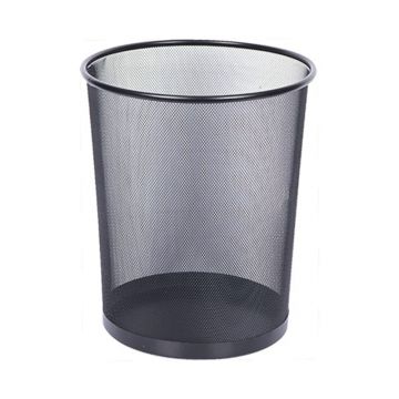 Cos birou plasa metalica negru 18 L Cos birou plasa metalica negru 18 L