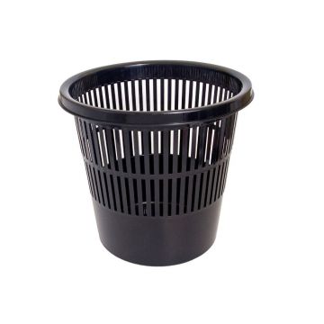 Cos birou plastic negru 8 L Cos birou plastic negru 8 L