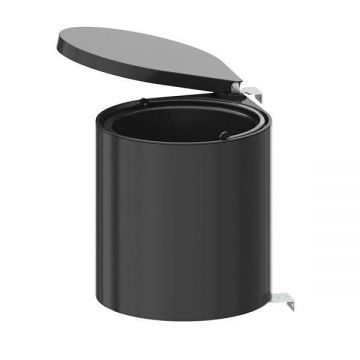 Cos de gunoi 10 L antracit, cu capac automat,  incorporabil in dulap de bucatarie Cos de gunoi 10 L antracit, cu capac automat,  incorporabil in dulap de bucatarie