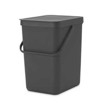 Cos de gunoi, Brabantia, Sort&Go, 25 L, 34x26.5x40 cm, polipropilena, gri