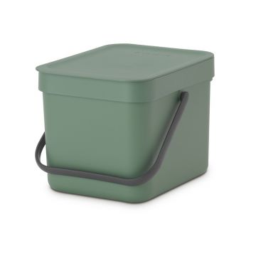 Cos de gunoi, Brabantia, Sort&Go, 6 L, 24.5x20x18.1 cm, polipropilena, verde brad Cos de gunoi, Brabantia, Sort&Go, 6 L, 24.5x20x18.1 cm, polipropilena, verde brad