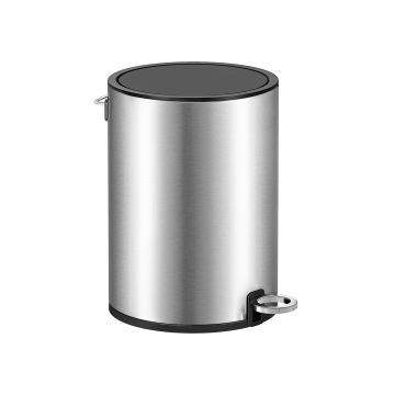 Cos de gunoi cu pedala 3 L, Songmics, Cosmetic, inchidere soft close, 23.8x18.8x25.7 cm, inox/plastic, argintiu Cos de gunoi cu pedala 3 L, Songmics, Cosmetic, inchidere soft close, 23.8x18.8x25.7 cm, inox/plastic, argintiu
