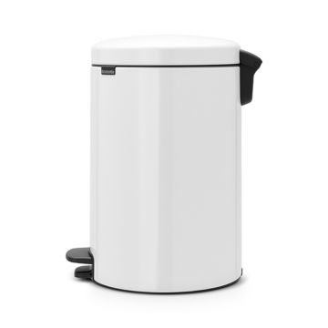 Cos de gunoi cu pedala, Brabantia, NewIcon, 20 L, 38x29x46.7 cm, otel, alb Cos de gunoi cu pedala, Brabantia, NewIcon, 20 L, 38x29x46.7 cm, otel, alb