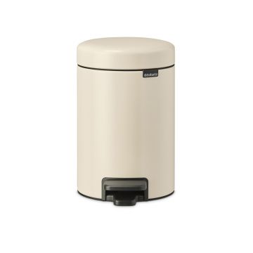 Cos de gunoi cu pedala, Brabantia, NewIcon, 3 L, 23.5x16.8x26.4 cm, otel, bej Cos de gunoi cu pedala, Brabantia, NewIcon, 3 L, 23.5x16.8x26.4 cm, otel, bej