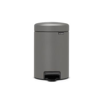 Cos de gunoi cu pedala, Brabantia, NewIcon, 3 L, 23.5x16.8x26.4 cm, otel, gri Cos de gunoi cu pedala, Brabantia, NewIcon, 3 L, 23.5x16.8x26.4 cm, otel, gri