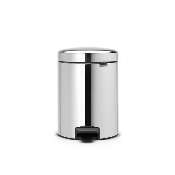 Cos de gunoi cu pedala, Brabantia, NewIcon Brilliant Steel, 5 L, 27.2x20.5x29.1 cm, otel, argintiu Cos de gunoi cu pedala, Brabantia, NewIcon Brilliant Steel, 5 L, 27.2x20.5x29.1 cm, otel, argintiu