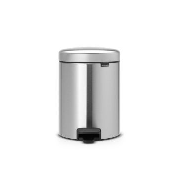 Cos de gunoi cu pedala, Brabantia, NewIcon Matt , 5 L, 27.2x20.5x29.1 cm, otel, argintiu Cos de gunoi cu pedala, Brabantia, NewIcon Matt , 5 L, 27.2x20.5x29.1 cm, otel, argintiu