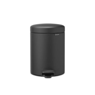 Cos de gunoi cu pedala, Brabantia, NewIcon Mineral Infinite Grey, 5 L, 27.2x20.5x29.1 cm, otel, gri Cos de gunoi cu pedala, Brabantia, NewIcon Mineral Infinite Grey, 5 L, 27.2x20.5x29.1 cm, otel, gri