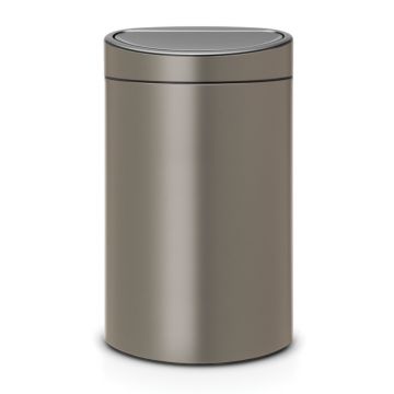 Cos de gunoi cu soft touch, Brabantia, Recycle New Platinum, 10+23 L, 30.5x43.5x72.5 cm, otel, gri inchis