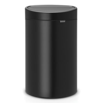 Cos de gunoi cu soft touch, Brabantia, Touch New, 40 L, 30.2x43.5x72.7 cm, otel, negru mat Cos de gunoi cu soft touch, Brabantia, Touch New, 40 L, 30.2x43.5x72.7 cm, otel, negru mat