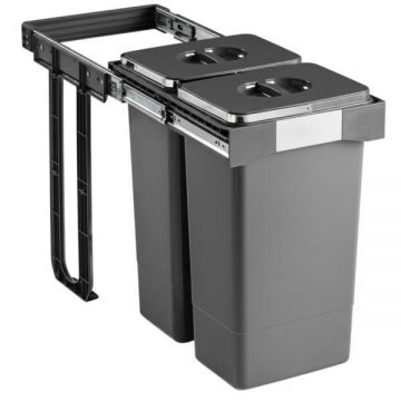 Cos de gunoi Free Jazz 40 incorporabil, colectare selectiva, 2 compartimente x 26 litri