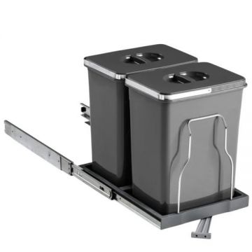 Cos de gunoi incorporabil, Patty Automatic, colectare selectiva cu 2 recipiente x 15 litri