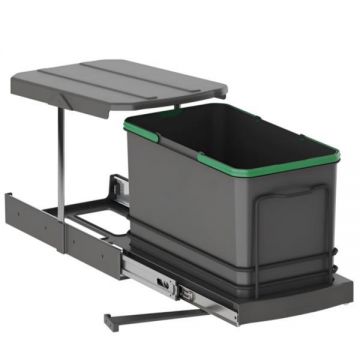 Cos de gunoi incorporabil S-2573-A, glisant, cu extragere automata, pentru corp de 400 mm, 16 litri, antracit