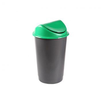 Cos gunoi capac batant deseuri selective 60 L verde Cos gunoi capac batant deseuri selective 60 L verde