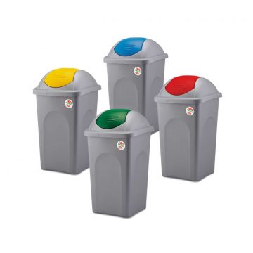 Cos gunoi deseuri selective capac batant 30L verde Cos gunoi deseuri selective capac batant 30L verde